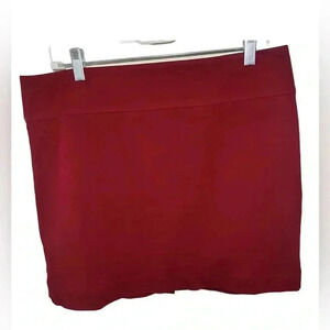 Talbots Red Wool Blend Mini Skirt , Sz 14
